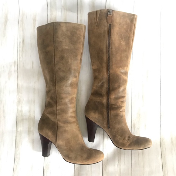 Fossil reagan side zip boot factory distress suede - Picture 2 of 8